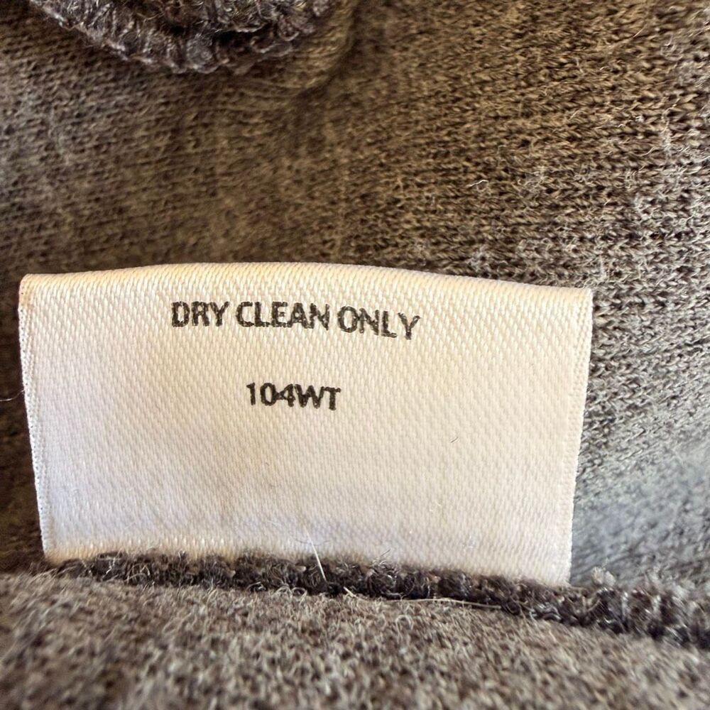 Eileen Fisher wool zip-front bomber fashioned from soft charcoal SZ M - Picture 9 of 10